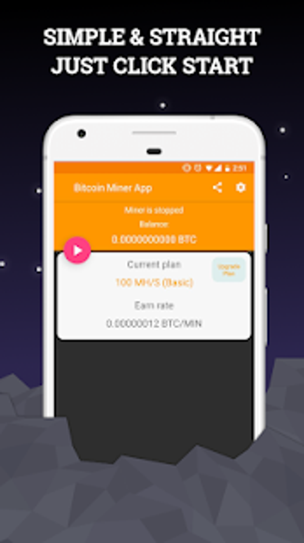 Bitcoin!    Miner Earn Satoshi Free Btc Mining For Android Download - 